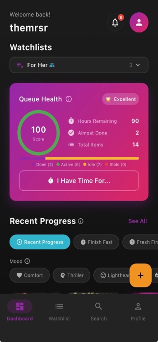 BingeQuest screen 1