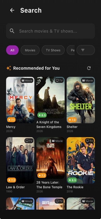 BingeQuest screen 2